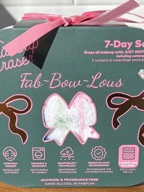 MakeUp Eraser Fab-Bow-Lous 7-Day Set NIB  Reusable Eco Friendly